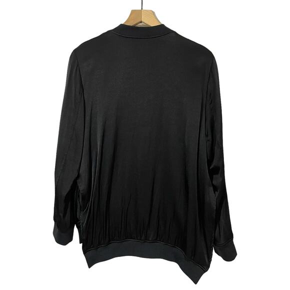 Universal Standard Satin Bomber Jacket - Black - S (14-16) - Picture 4 of 16